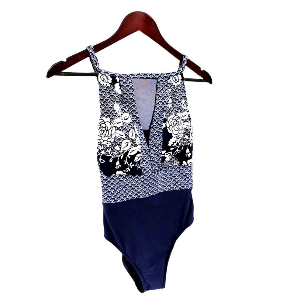 Swim Solutions 8 One-piece Swimwear Rosie Nauti High-Neck Mio Mesh Swimsuit - Picture 9 of 10